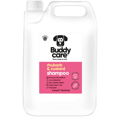Buddycare Dog Shampoo - Rhubarb & Custard - 5L / 1.32 Gal