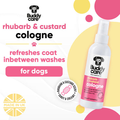 Buddycare Dog Cologne - Rhubarb & Custard - 200ml / 6.76 fl oz