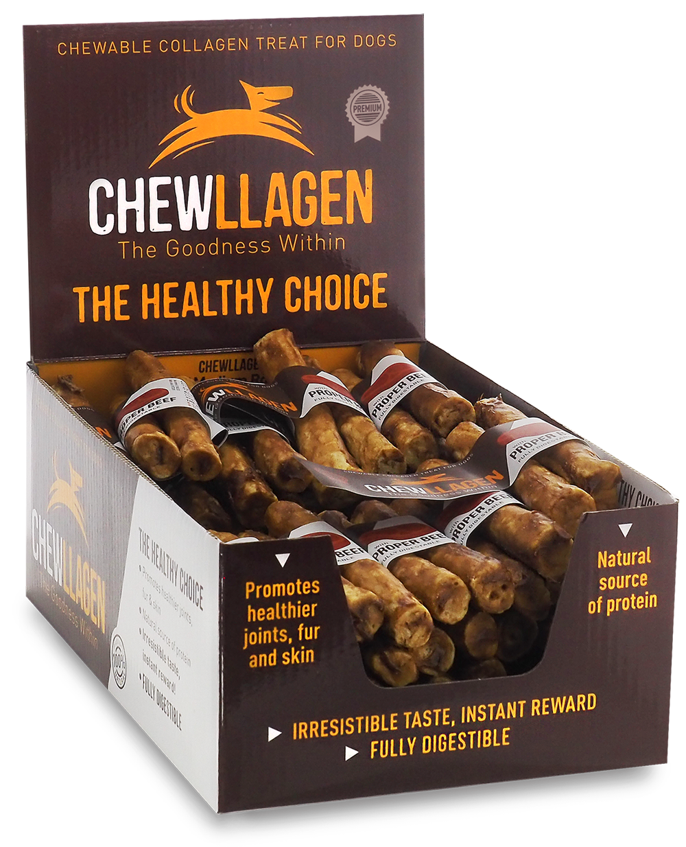 Chewllagen Medium Roll 5" 20mm 2pk Beef 35