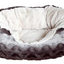 Grey & Cream Snuggle Plush Dog Bed 25"