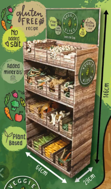 Veggie Bites Free Standing Display Unit