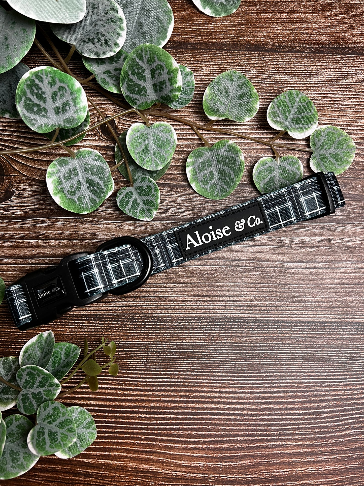 A&C Collar Black Tartan XS
