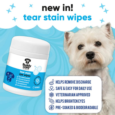 Buddycare Dog Tear Stain Wipes (100ct)