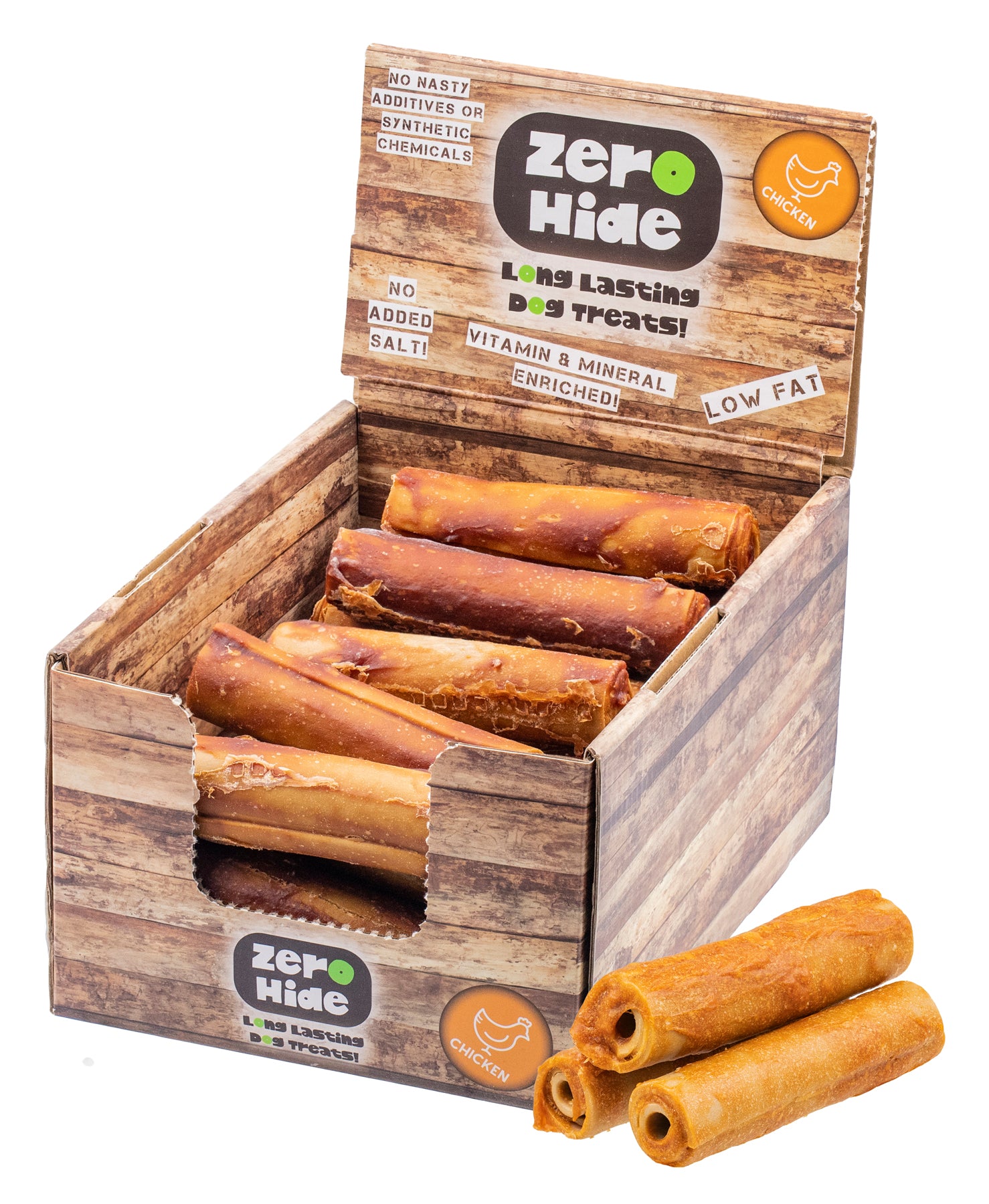 Zero Hide Chicken Medium Chew Rolls 2.2kg – K9&CO