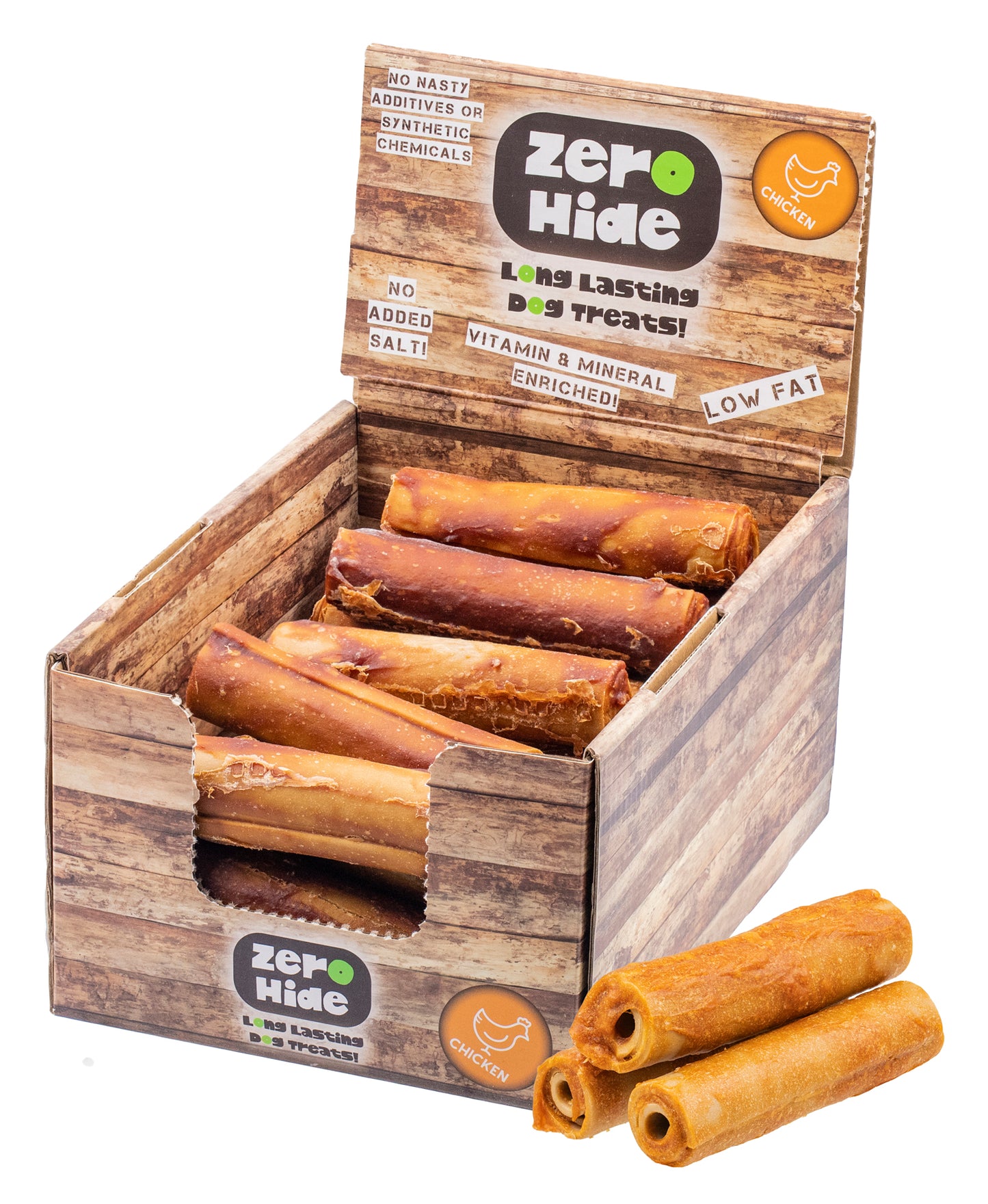 Chicken Zero Hide Chew Rolls Medium 2.2kg with Display Box