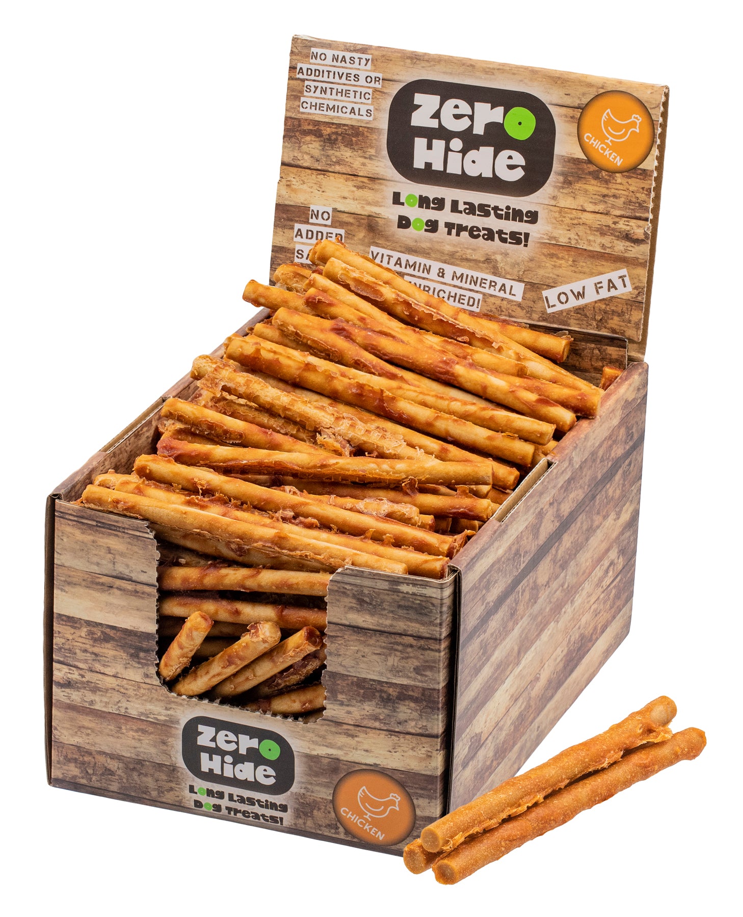 Chicken Zero Hide Chew Rolls Small 2.5kg with Display Box – K9&CO