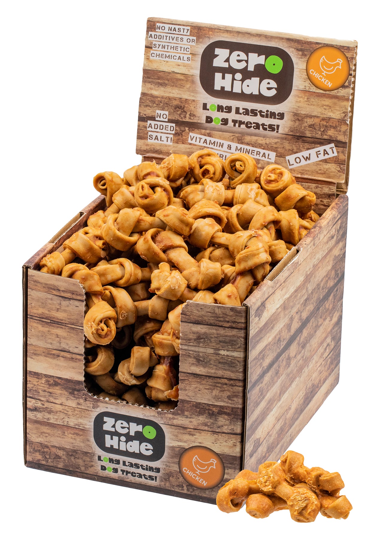 Zero Hide Chicken Mini Knots (130) – K9&CO