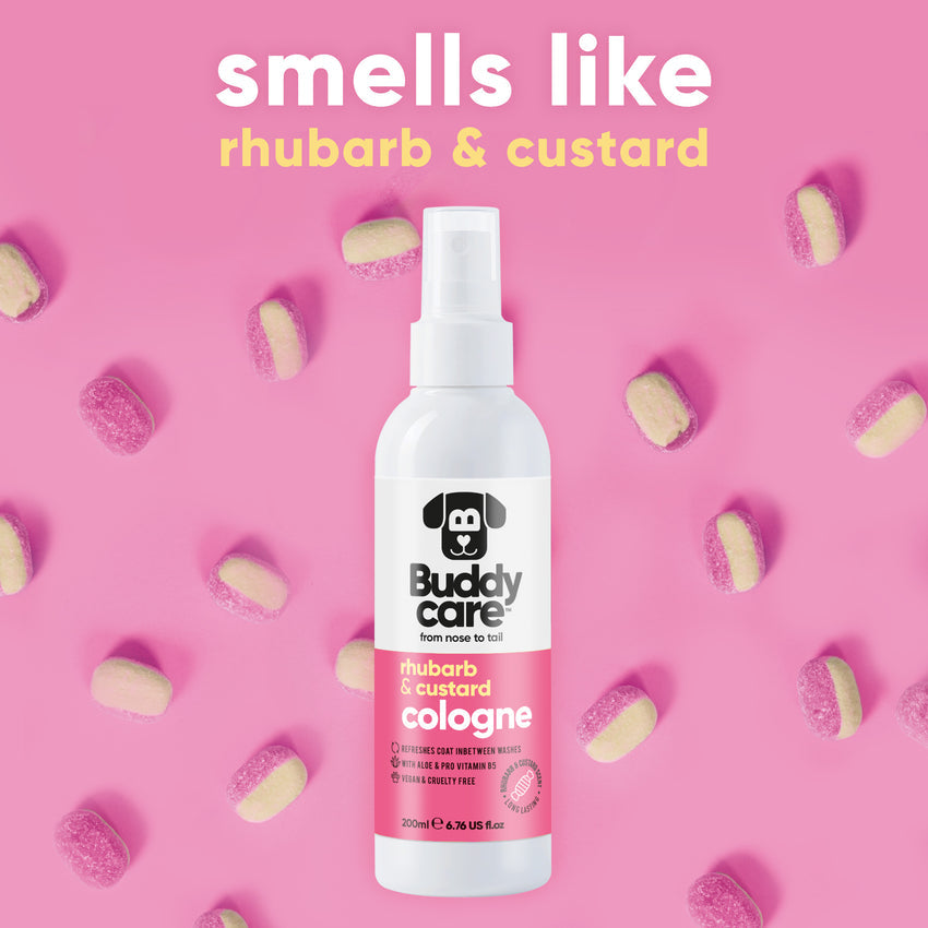 Buddycare Dog Cologne - Rhubarb & Custard - 200ml / 6.76 fl oz