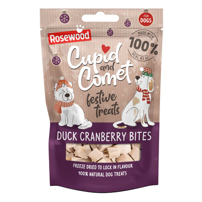 Rosewood Freeze Dried Duck & Cranberry Bites Dog Treat 25g