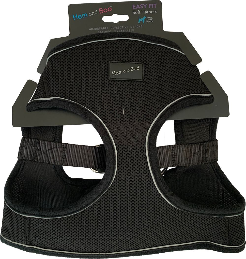 Hem&Boo Soft Mesh Harness Black Large