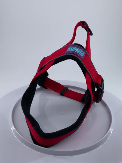 D&C XL Reflective Padded Harness Red