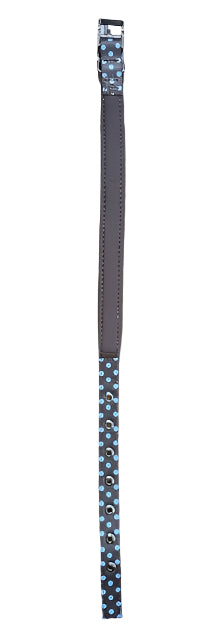 Polka Dot Nylon Collar Brown Medium