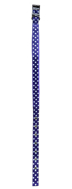 Polka Dot Nylon Collar Purple Medium
