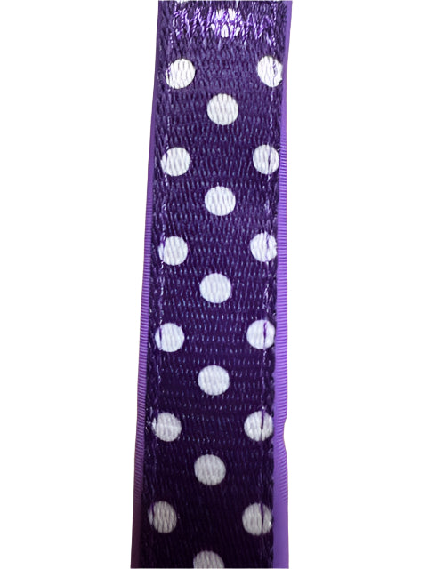 Polka Dot Nylon Collar Purple Medium