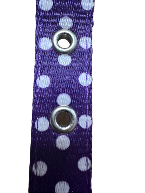 Polka Dot Nylon Collar Purple Medium