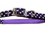 Polka Dot Nylon Collar Purple Medium