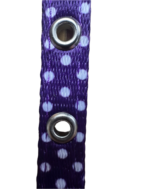 Polka Dot Nylon Collar Purple Small