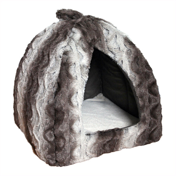 Grey & Cream Snuggle Bed 32"