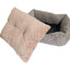 Grey & Pink Plush Square Bed 46x36cm