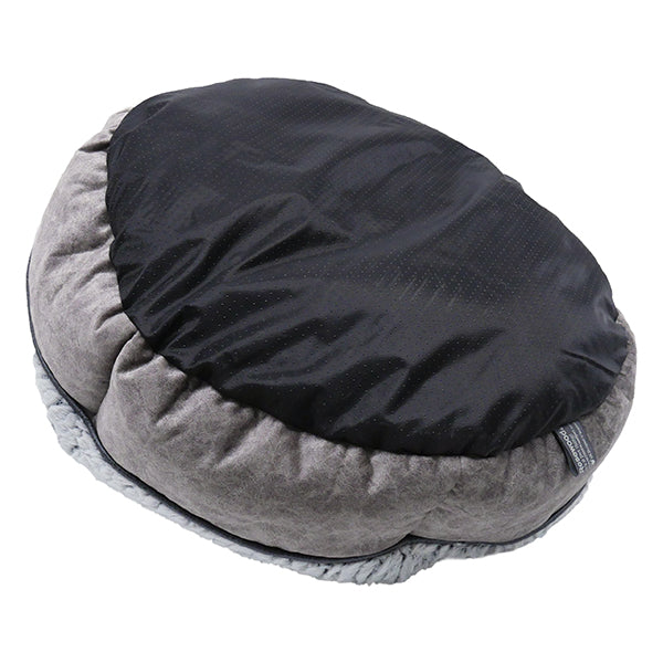 Grey Luxury Plush Round Bed 65cm