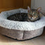 Grey Luxury Plush Round Bed 65cm