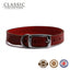 18" Plain Sewn Collar Red Size 4