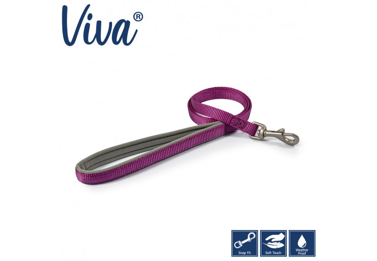 Purple 3/4" Padded Nylon Lead