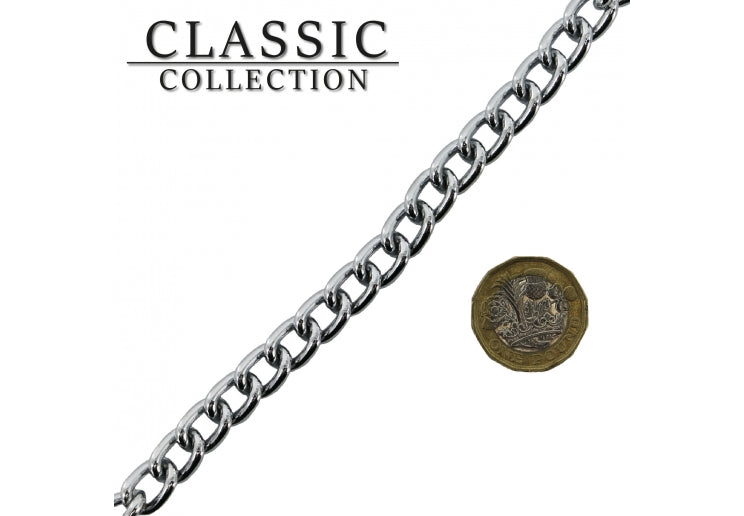 30" Black Medium Chain Lead With Trigger