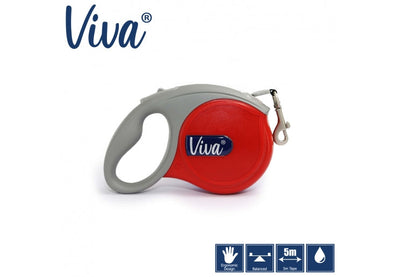 Medium Viva Red Retractable Lead