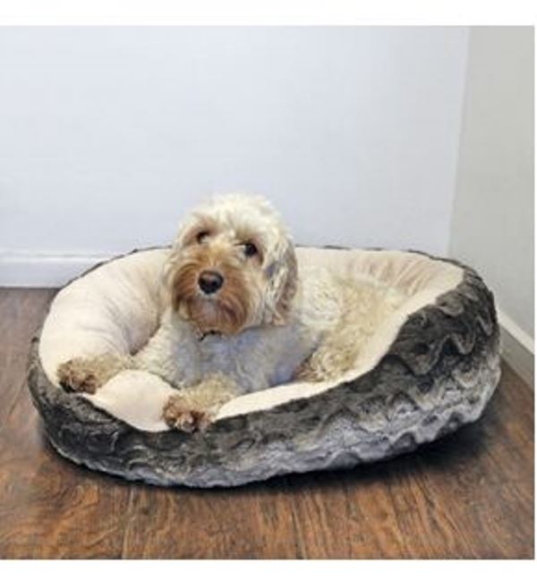 20" Grey & Cream Snuggle Bed